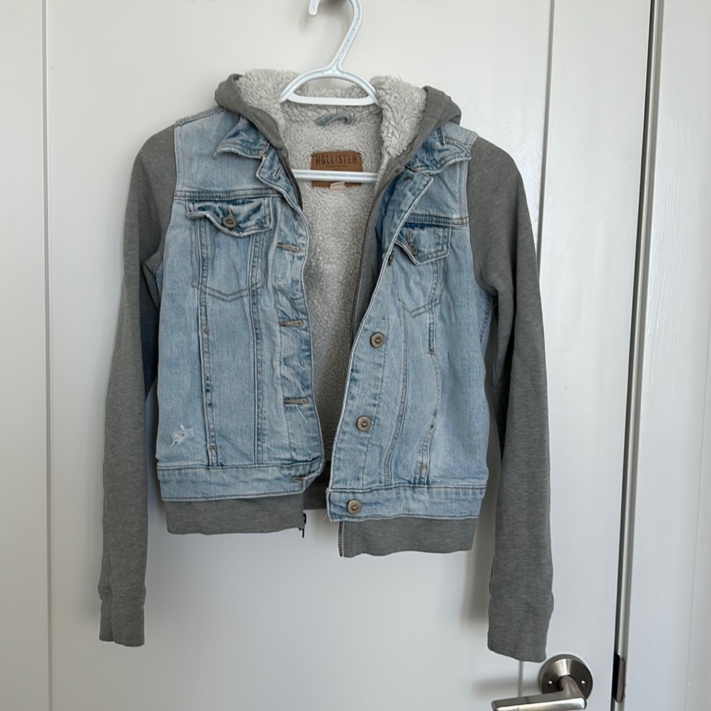 Hollister fleece lined denim jacket